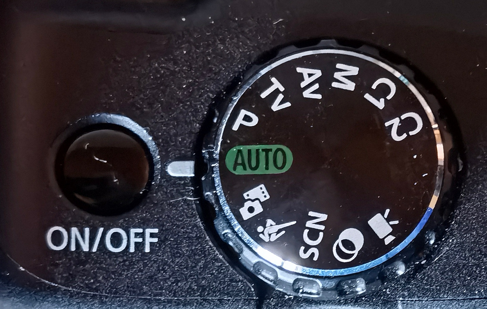 Aperture priority set on a camera