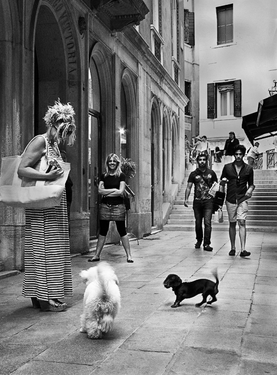 Candid street scene taken in Italy